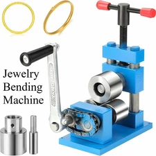 Jewelry Bending Machine Manual Rolling Mill Rollers Hand Crank Ring Bender Tool