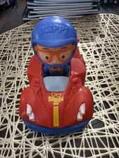 Blippi Red Race car Driver Toy Car, 3.5" long x 3.25" tall