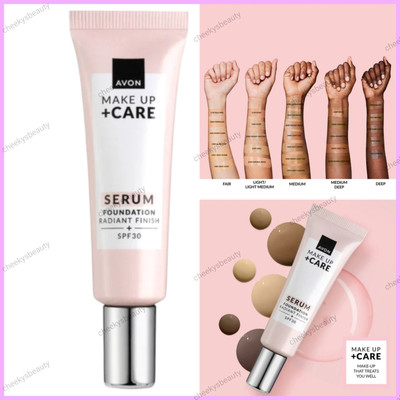 Avon Make Up + Care Serum Foundation, 3 in 1 Foundation Radiant Finish LSF30