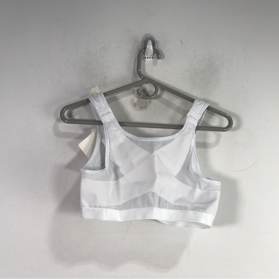 Carnival Front Closure Adjustable Strap Back Support Bra, Women's Size 34DD -Wht - Image 2 of 4