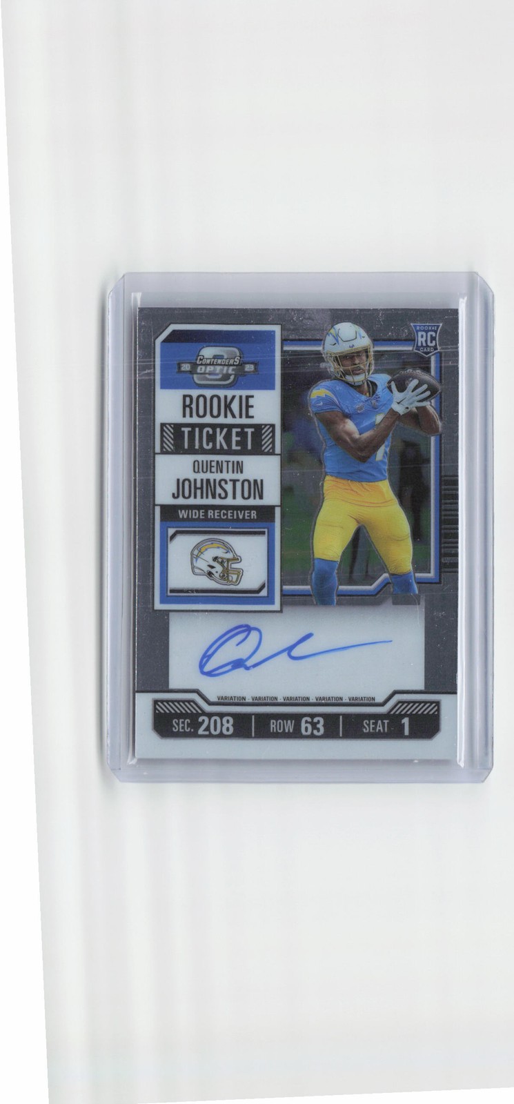 2023 Panini Contenders Optic #128 Quentin Johnston Rookie, Auto (A25)