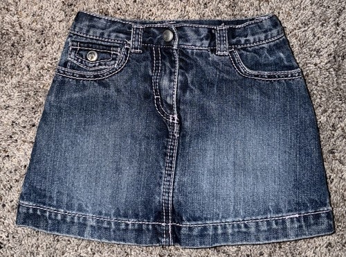 Gymboree Toddler Girl’s Size 3T Denim Jean Skirt/skort  Pink Stiching