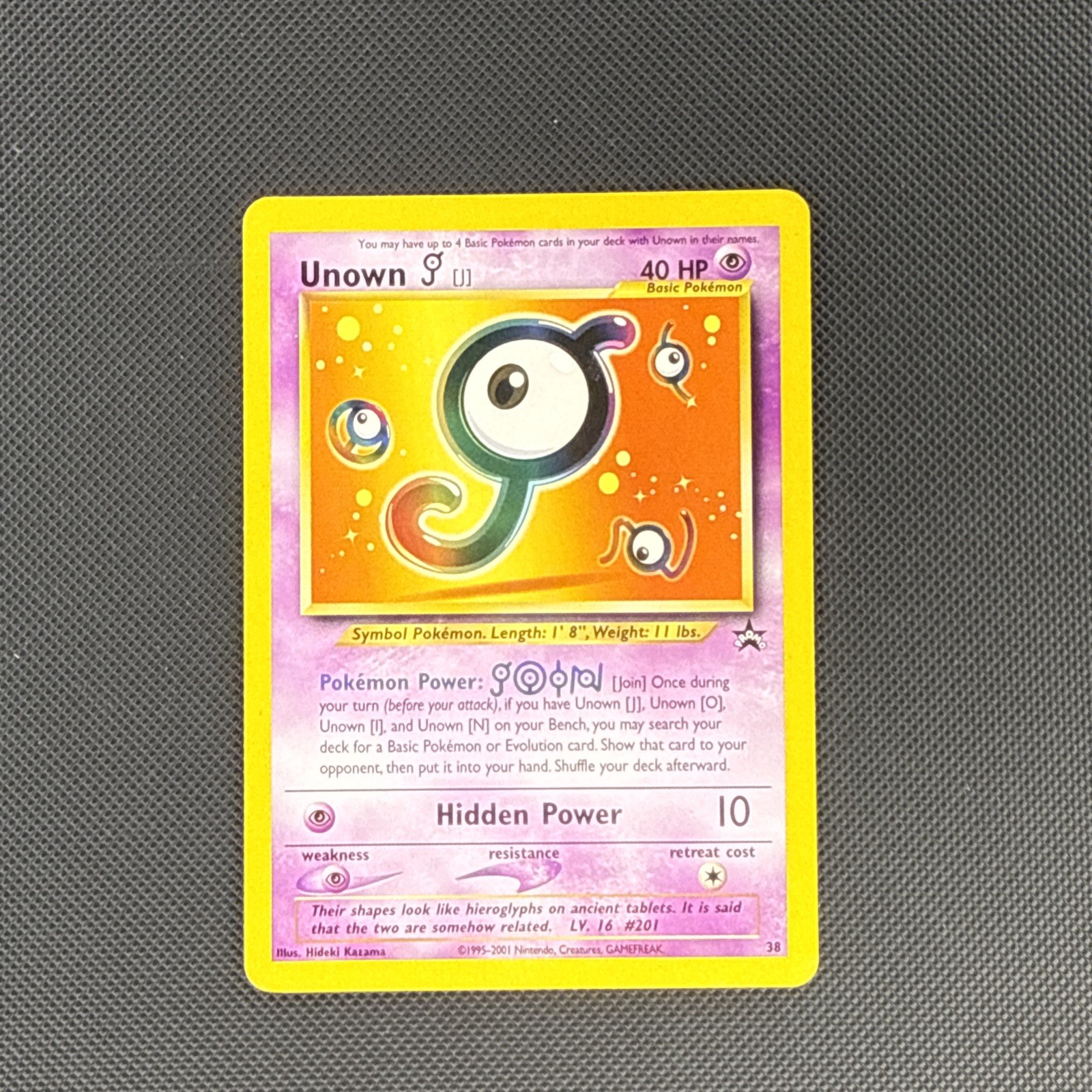 Unown [J] 38/53 WOTC Promo Regular