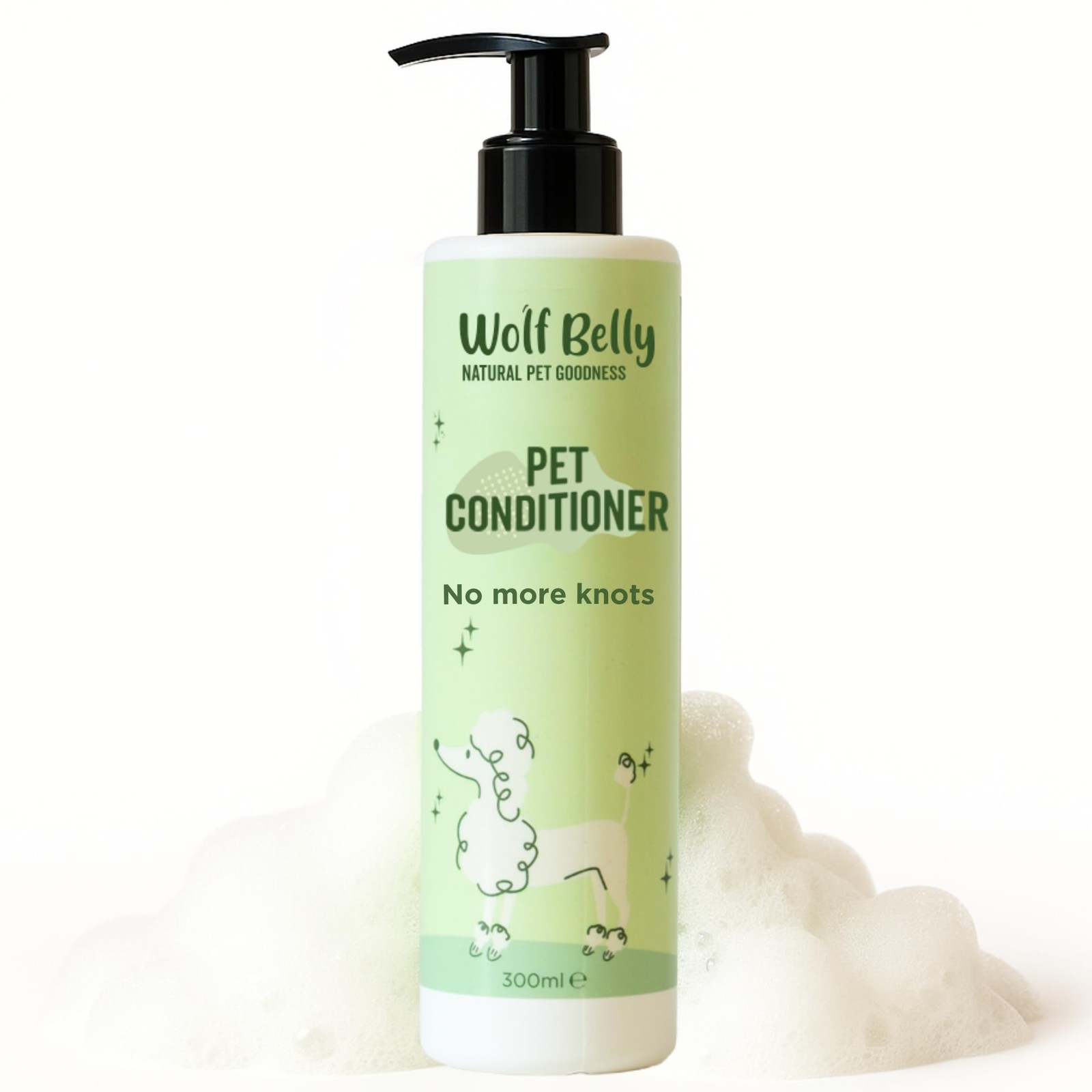 Après-shampooing démêlant Wolf Belly 300 ML pour éliminer les nœuds douloureux de vos animaux