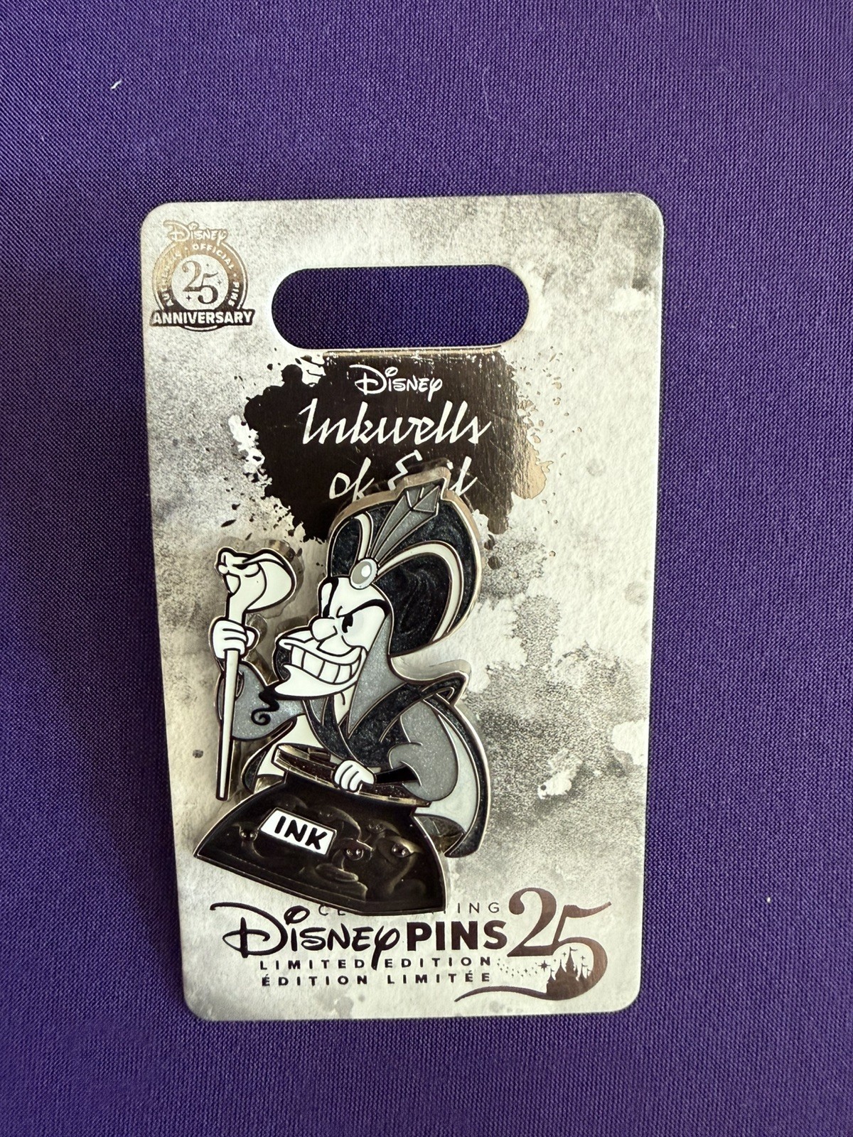 2025 Disney Parks Pin INKWELLS OF EVIL 10/12 Jafar Aladdin Villain LE 4000 Pin