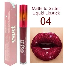Liquid Lipstick Long Last Matte Diamond Glitter Lip 04# Waterproof Gloss Makeup