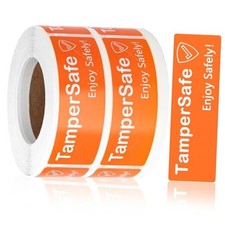 500 Pieces Tamper Evident Label1 3 Inch Food Delivery Stickers Temper Orange
