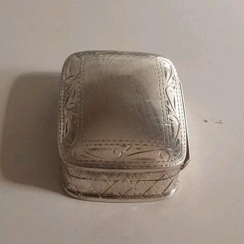 Antica Scatola Portapillole Argento 925 Con Incisioni (Pills Old Box Silver) - Immagine 4 di 4