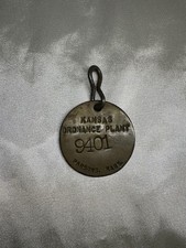 Kansas Army Ammunition Plant Tag Parsons Kansas 9401 RARE Vintage