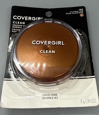 NEW  CoverGirl Clean Pressed Powder -160 Classic Tan 0.39 oz