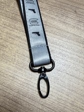 Glock Branded Lanyard   Black w/ Silver Underside    Glock Perfection  