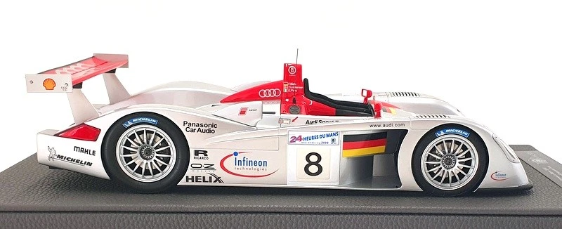 Top Marques 1/18 Scale TOP106A Audi R8 NR.8 Le Mans 2000 - Silver - Image 3 of 4
