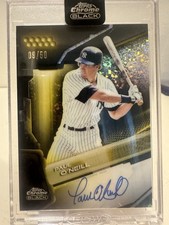 2026 Topps Chrome Black-Paul O’Neill-Gold Mini-Diamond Refractor, #9/50