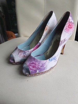 Ted Baker Floral Shoes Size Worn Once to a Wedding UK