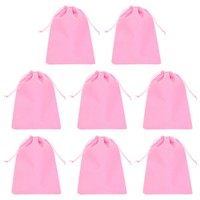 "8 StüCk Samt-Geschenkbeutel, 7 X 9\" Samt-Schmuckbeutel Mit Kordelzug, Rosa"