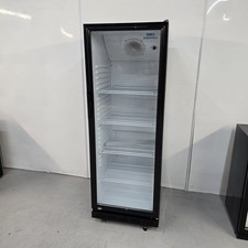 Display Fridge Single 1 Door Upright Black Merchandising Chilled Commercial N...