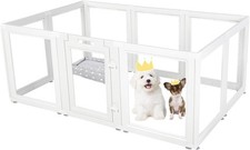 White Puppy / Dog / Cats Playpen, hardly used, 10 pieces, easy installation