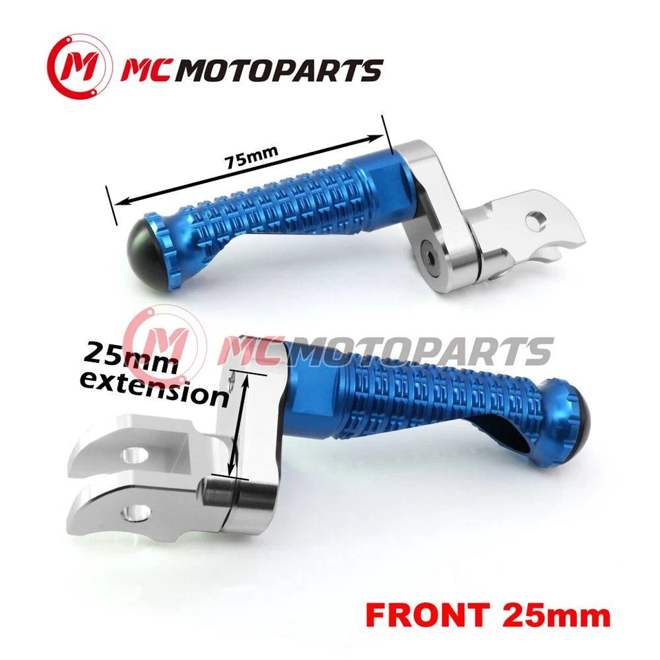 For Ducati Multistrada 1200 /S 10-17 16 MPRO 25mm Extended BLUE Front Foot Pegs Foto 3 de 4