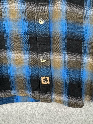 Herren Legendäres Whitetails Langarm Flanell Hemd Gr. 2XL Blau Braun Schwarz - Bild 6 von 12