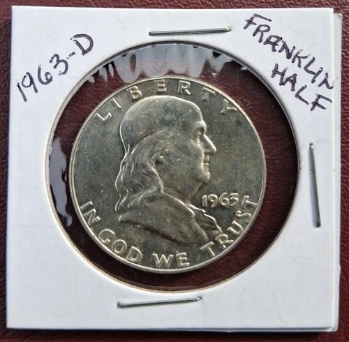 Franklin Half Dollar Silver 1963 D AU