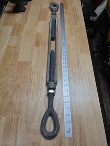 Eye and Eye Turnbuckle 7/8" x 48" max length Galvanized Heavy Duty, Wire Rope