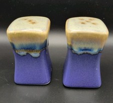 Prado Ceramics Stoneware Salt & Pepper Shakers Purple P4 Drip Glaze SetBrand
