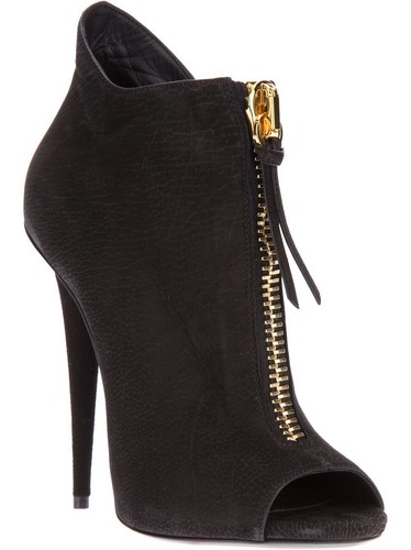 Nuevo En Caja Giuseppe Zanotti centro Zip Botines De Gamuza Puntera Abierta  Talla 7 | eBay