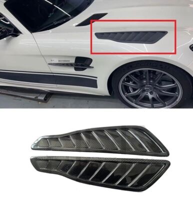 Dry Carbon Fiber Front Vent Fender Side Air Intake Vents Covers For Bens AMG GT