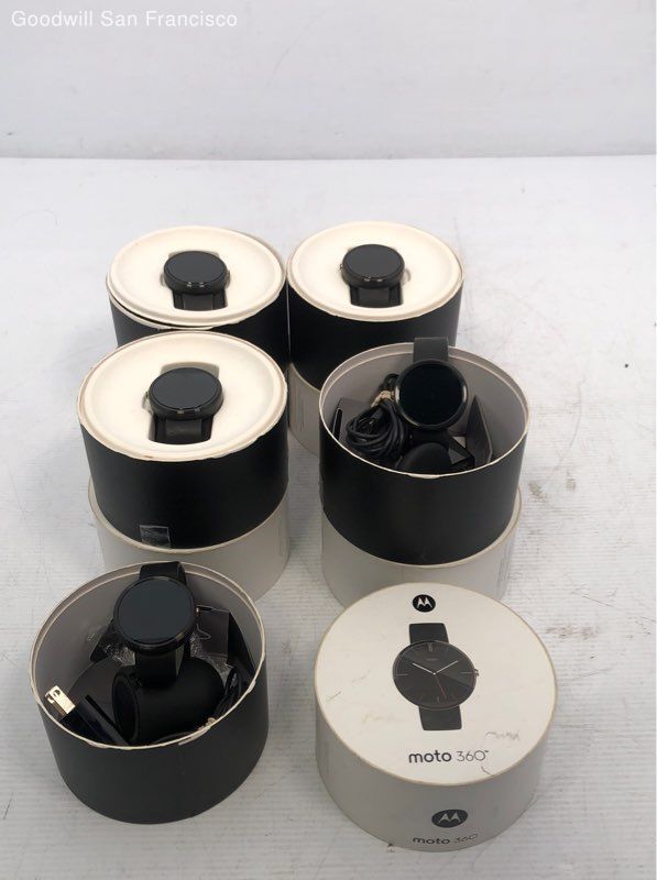Lot Of 5 Motorola Moto 360 1st Generation Smartwatch With Case eBay