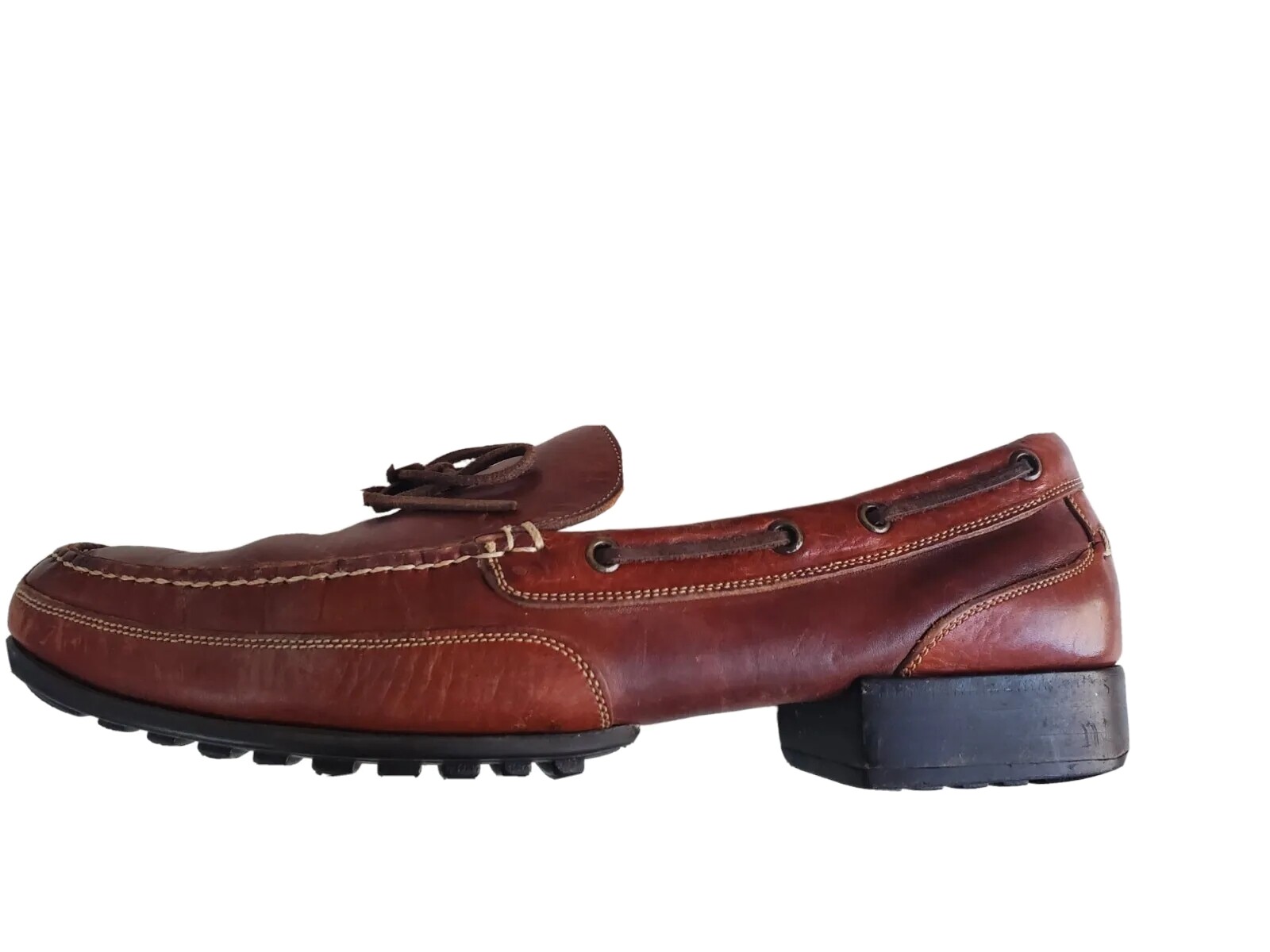 SAOLA Mocassino antiscivolo Cole Haan Country donna 8B vintage marrone suola antiscivolo