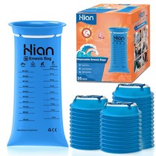 Vomit Bags Disposable 35 Pack 1000ml Emesis Bags Leak Resistant, Medical