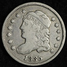 1835 LD Capped Bust Silver Half Dime VF E211 WLN