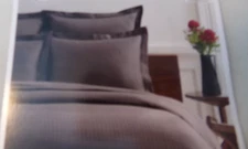 NIP REAL SIMPLE Sham Euro Reversible Charcoal Gray 100% Cotton One Pillow