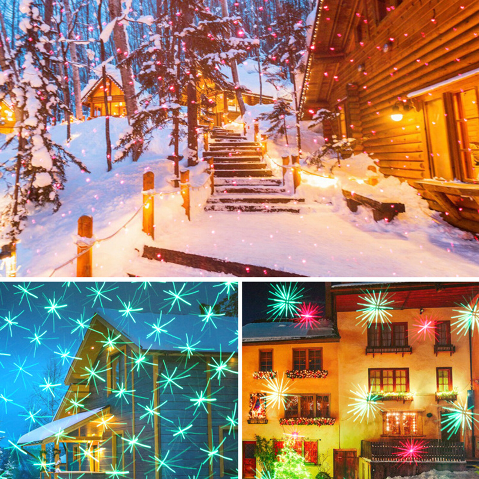 Christmas Projector Light With Remote Control Timer Outdoor Waterproof