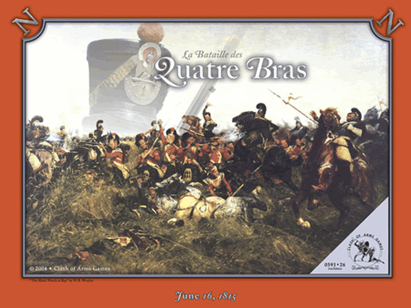 Clash Of Arms Wargames La Bataille des Quatre Bras, 2-е издание, новое в Ziploc