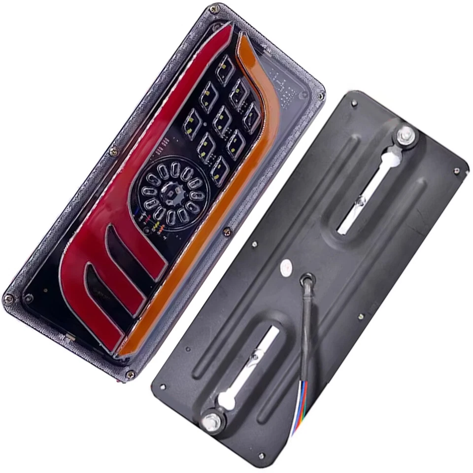 24V 33cm LED Tail Lights Rear Tail Brake Light Turn Signal Light For SUV Truck - Image 2 of 4