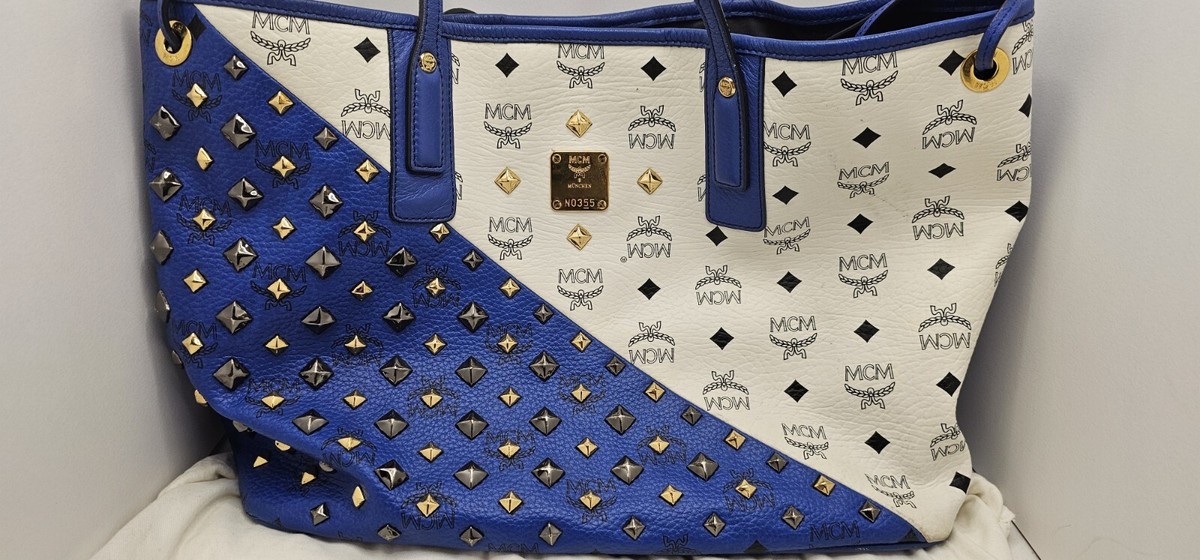 MCM Tote Blue Bag | eBay