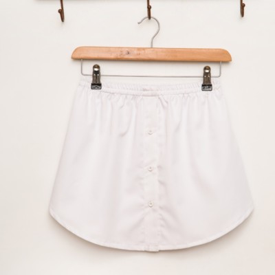 Gonna Finta Da Donna In Cotone – Finto Colpo Di Camicia, Stile A-Line, Strisce