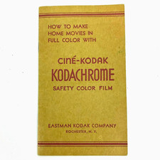 1937 Kodachrome Eastman Kodak Booklet How to Make Home Movies Film Cameras VTG