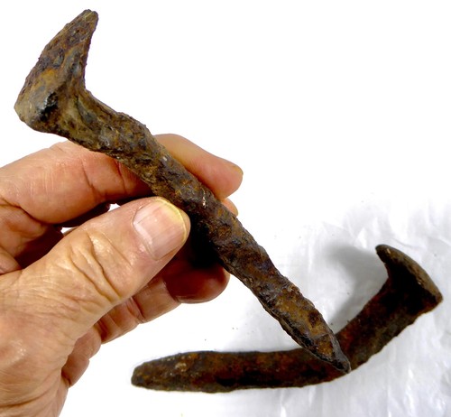 Antique Rail Spikes 19th Century Oregon Repurposed For Meditation Focus Tool? - Picture 4 of 10