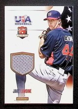 2014 Jake Lemoine Panini USA Baseball Rookie Jersey 68/99 - Texas Rangers