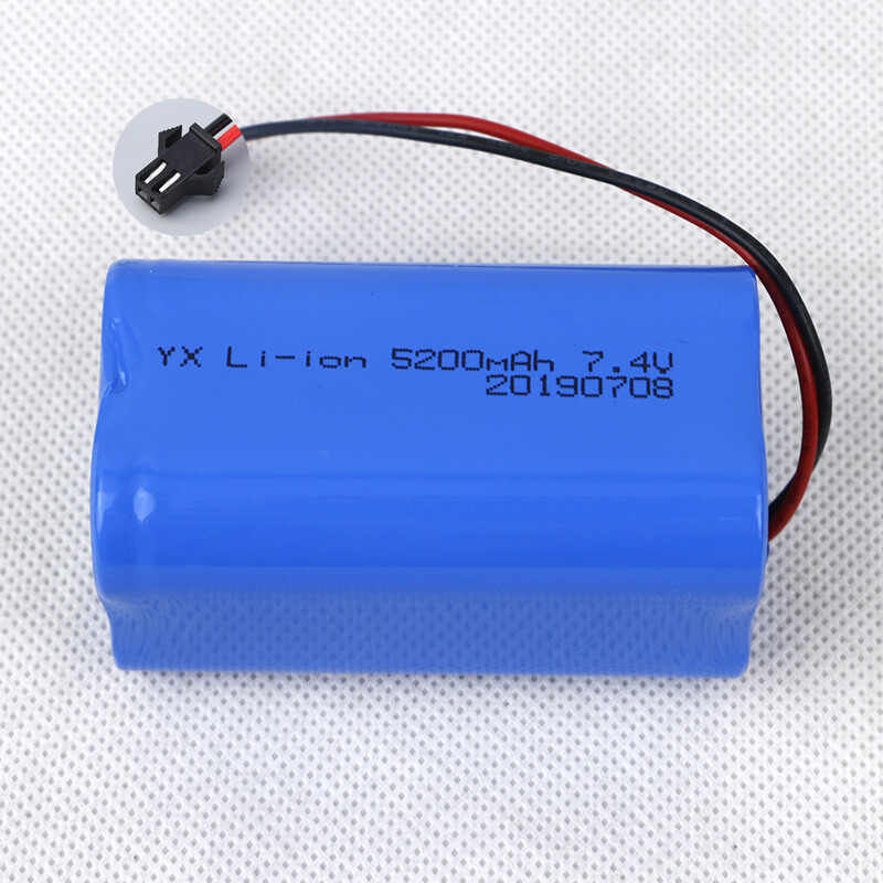 Batteria Ricaricabile Li-Ion 7,4V 2400-6400mAh Con Spina XH2,54-2P - Foto 3