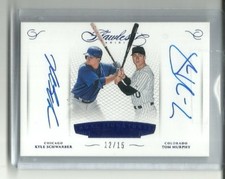 Kyle Schwarber 2016 Flawless RC Dual On Card Auto JERSEY #12/15 Rookie Autograph