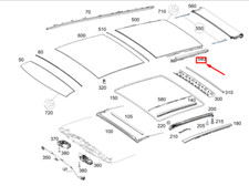 MB GLE W167 Zierleiste f&uuml;r Kippdach hinten rechts, Schiebet&uuml;r A1677803200