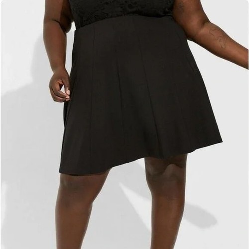 BGDK Women's Black Circle Skater Skirt - Small, Rayon Blend With Elastic Waist