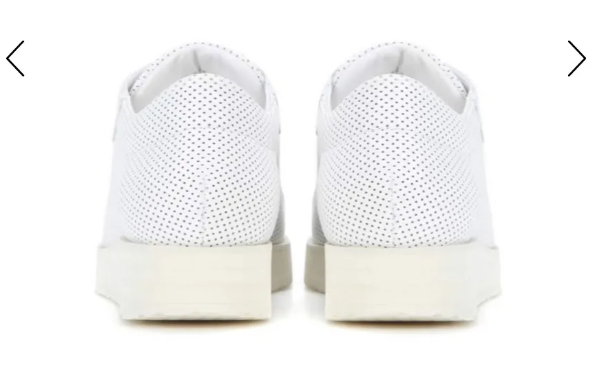 NWT ACNE Studios Kobe White Perforated Leather Cut Sneakers Shoes Size 38