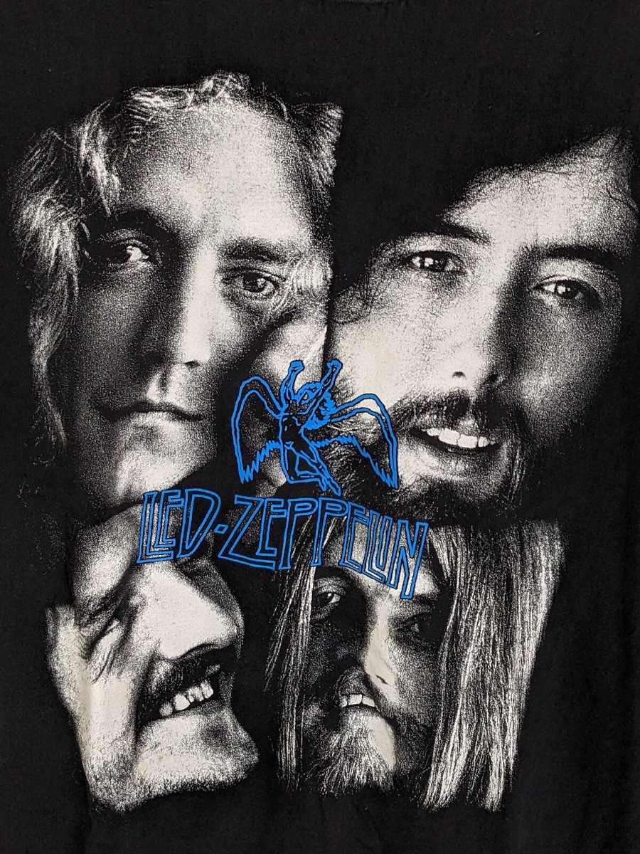 Vintage 90s Lee Zeppelin Band Faces Tshirt 2-Sided Stairway To