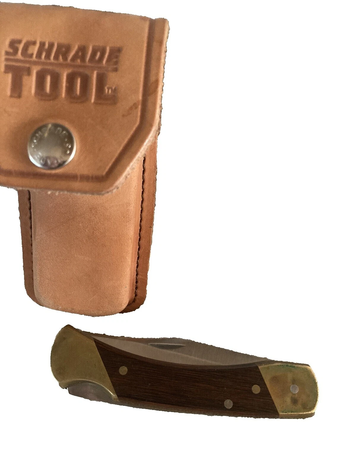 Коллекционные винтажные ножи с фиксированным лезвием Schrade с деревянной ручкой