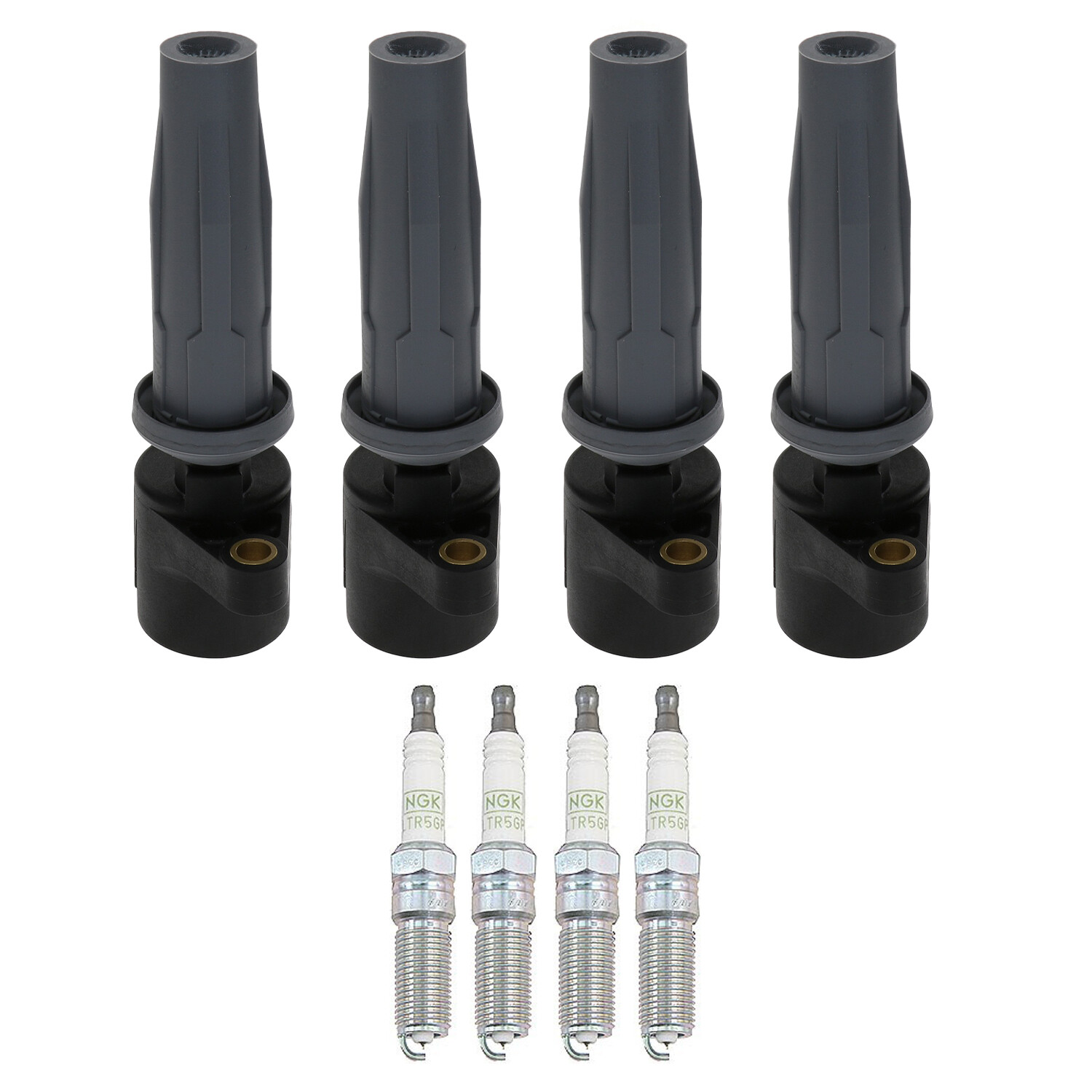 Bosch 4 Ignition Coil NGK 4 G-Power Spark Plug Kit For C-Max MKZ Mariner L4