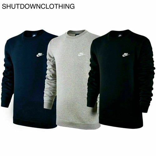 MENS NIKE CLUB CREW NECK FLEECE 
